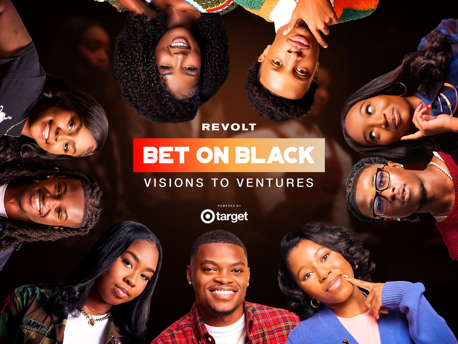 Bet On Black: Visions to Ventures key art with the cast framing the title, powered by Target